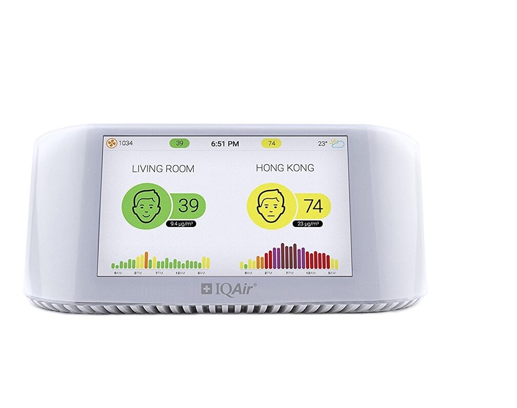 IQAir brand air quality monitor